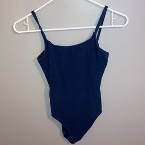 navy blue cotton capezio leotard